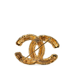 シャネル ヴィンテージ ココマーク ヨウガン 溶岩 ブローチ ゴールド メッキ レディース CHANEL 【中古】