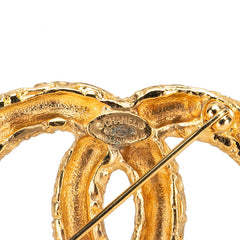 シャネル ヴィンテージ ココマーク ヨウガン 溶岩 ブローチ ゴールド メッキ レディース CHANEL 【中古】