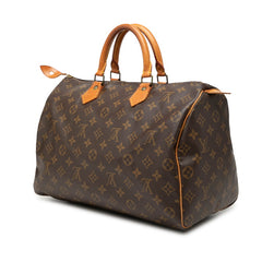 ルイ ヴィトン モノグラム スピーディ35 ハンドバッグ ボストンバッグ M41524 ブラウン PVC レザー レディース LOUIS VUITTON 【中古】