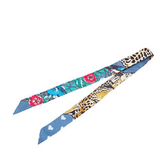 エルメス ツイリードール Jungle Love Love ジャングル ラブ ラブ スカーフ ライトブルー マルチカラー シルク レディース HERMES 【中古】