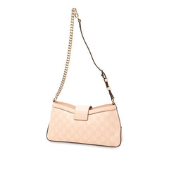 グッチ GGスプリーム パドロック ショルダーバッグ 811705 ピンク PVC レザー レディース GUCCI 【中古】