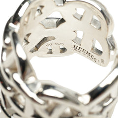 エルメス シェーヌダンクル アンシェネGM リング 指輪 #52 SV925 シルバー レディース HERMES 【中古】