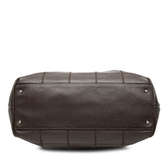 シャネル チョコバー トートバッグ ショルダーバッグ ブラウン キャビアスキン レディース CHANEL 【中古】