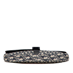 ディオール オブリーク サドル クラッチバッグ ネイビー ブラック ベージュ キャンバス レザー レディース Dior 【中古】