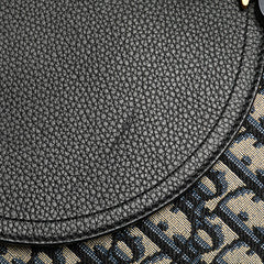 ディオール オブリーク サドル クラッチバッグ ネイビー ブラック ベージュ キャンバス レザー レディース Dior 【中古】