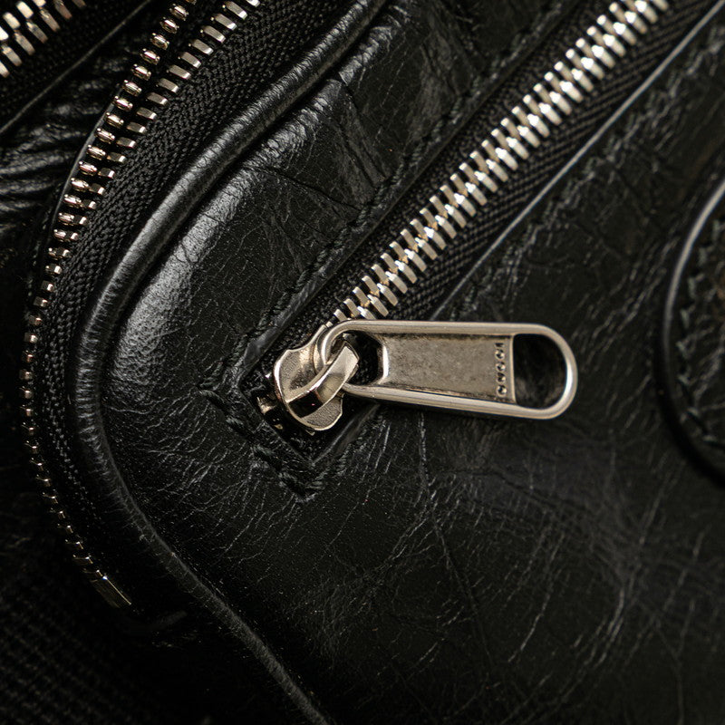グッチ インターロッキングG ウエストバッグ ボディバッグ 575857 ブラック レザー レディース GUCCI 【中古】