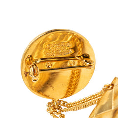 シャネル ココマーク マトラッセ ヴィンテージ ブローチ 93A ゴールド メッキ GP レディース CHANEL 【中古】