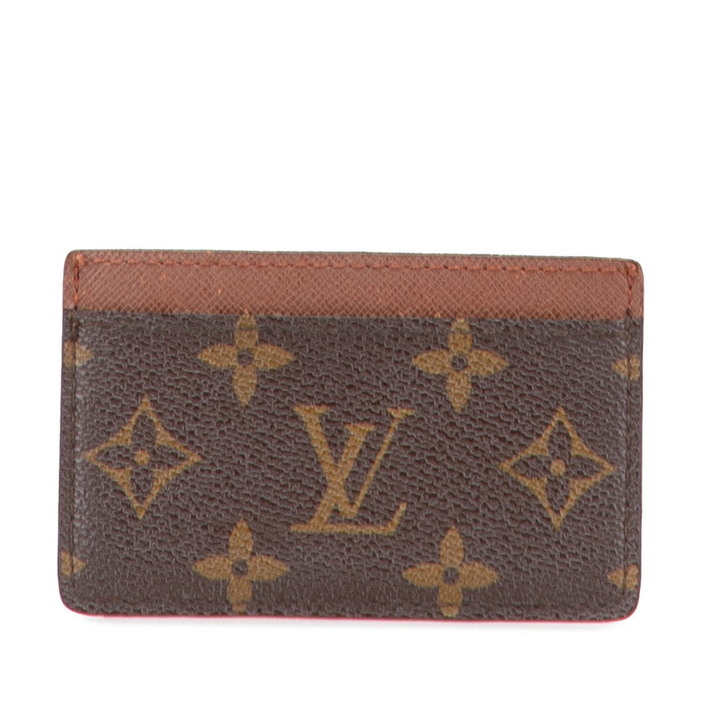 ルイ ヴィトン モノグラム ポルトカルト サーンプル カードケース パスケース M61733 ブラウン PVC レザー レディース LOUIS VUITTON 【中古】