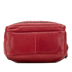 ボッテガヴェネタ イントレチャート ショルダーバッグ レッド レザー レディース BOTTEGAVENETA 【中古】
