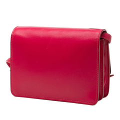 プラダ ロゴ ミニ ショルダーバッグ ウォレット BT1031 ピンク レザー レディース PRADA 【中古】