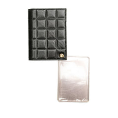 シャネル チョコバー ココマーク パスケース カードケース ブラック ラムスキン レディース CHANEL 【中古】