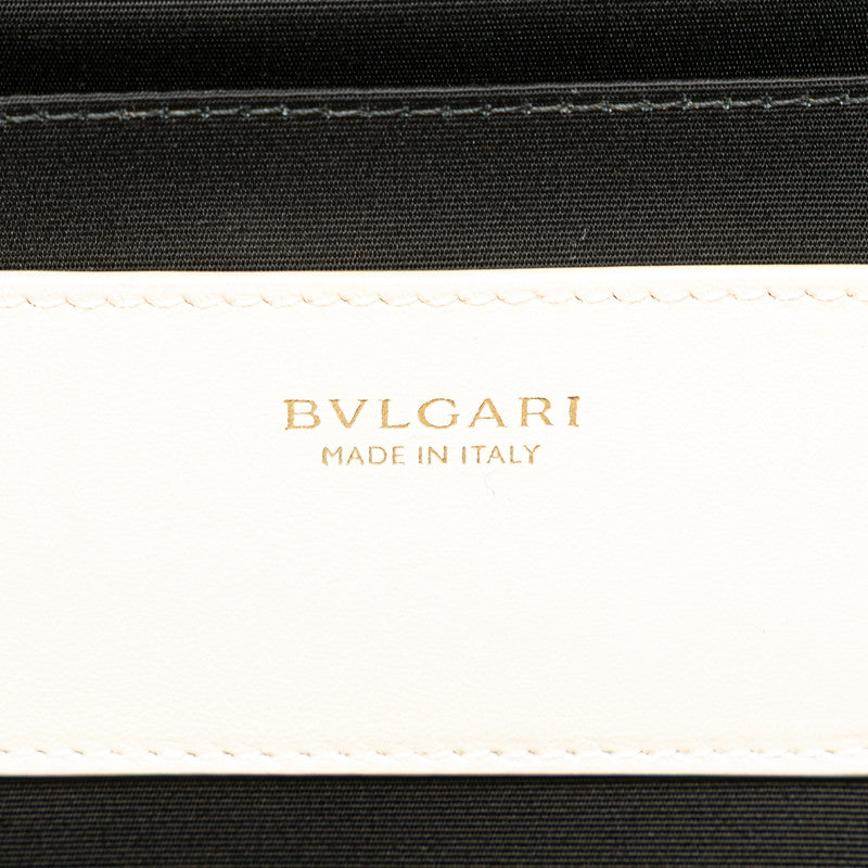 ブルガリ バタフライ 蝶 ハンドバッグ ショルダーバッグ 2WAY ホワイト マルチカラー キャンバス レザー レディース BVLGARI 【中古】