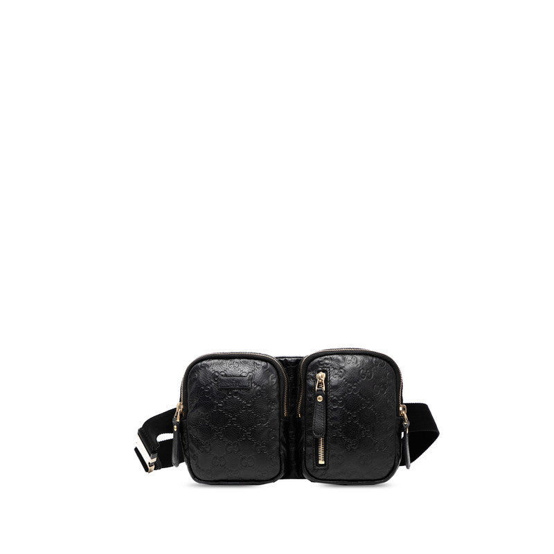 グッチ グッチシマ ボディバッグ 246417 ブラック レザー レディース GUCCI 【中古】