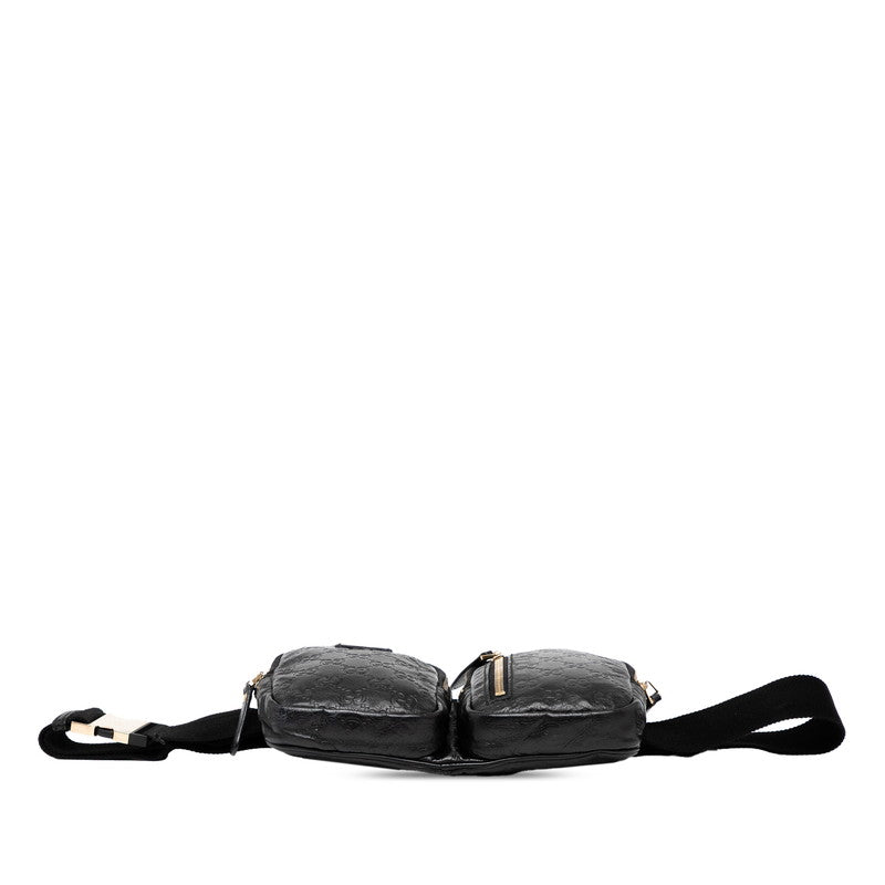 グッチ グッチシマ ボディバッグ 246417 ブラック レザー レディース GUCCI 【中古】