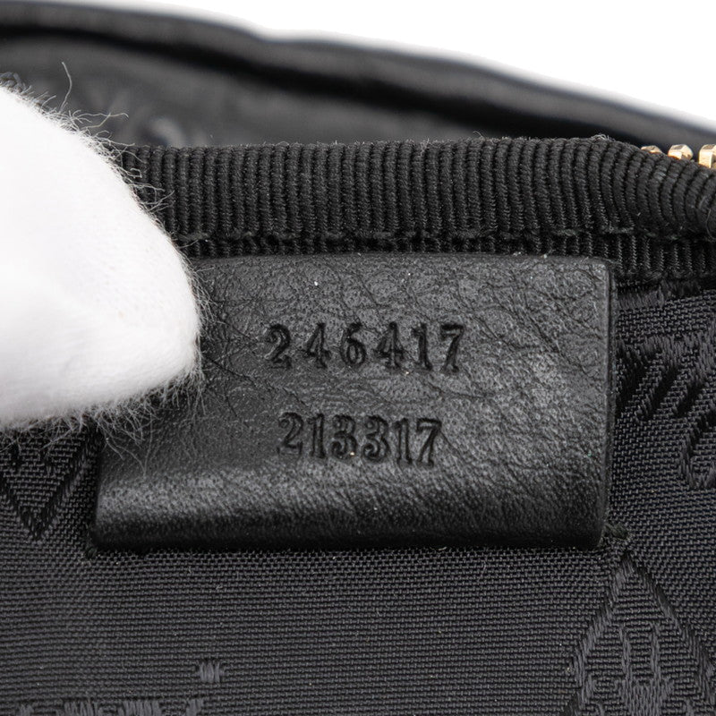 グッチ グッチシマ ボディバッグ 246417 ブラック レザー レディース GUCCI 【中古】