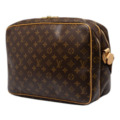 ルイ ヴィトン モノグラム リポーターGM 斜め掛け ショルダーバッグ M45252 ブラウン PVC レザー レディース LOUIS VUITTON 中古