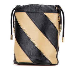 グッチ ズゥミ ミニバケット ショルダーバッグ 576432 ブラック ベージュ レザー レディース GUCCI 【中古】