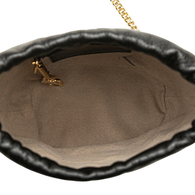 グッチ ズゥミ ミニバケット ショルダーバッグ 576432 ブラック ベージュ レザー レディース GUCCI 【中古】