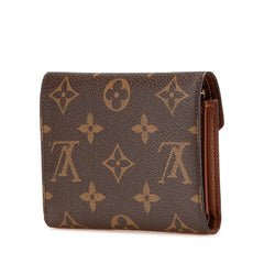 ルイ ヴィトン モノグラム ポルトフォイユ ヴィクトリーヌ 三つ折り財布 M62472 ブラウン PVC レディース LOUIS VUITTON 【中古】
