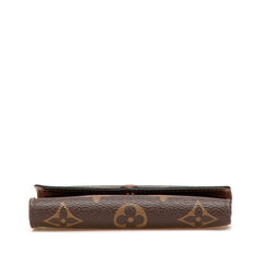 ルイ ヴィトン モノグラム ポルトフォイユ ヴィクトリーヌ 三つ折り財布 M62472 ブラウン PVC レディース LOUIS VUITTON 【中古】
