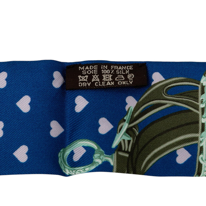 エルメス ツイリー Brides de Gala Love ブリッド ドゥ ガラ ラヴ スカーフ ブルー マルチカラー シルク レディース HERMES 【中古】