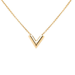 ルイ ヴィトン エセンシャルV チェーン ペンダント ネックレス M61083 ゴールド メッキ レディース LOUIS VUITTON 中古
