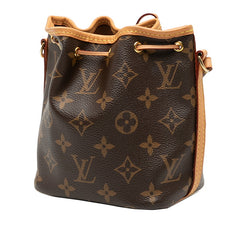 ルイ ヴィトン モノグラム ナノノエ ショルダーバッグ M41346 ブラウン PVC レザー レディース LOUIS VUITTON 【中古】