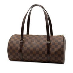 ルイ ヴィトン ダミエ パピヨン30 ハンドバッグ N51303 ブラウン PVC レザー レディース LOUIS VUITTON 【中古】