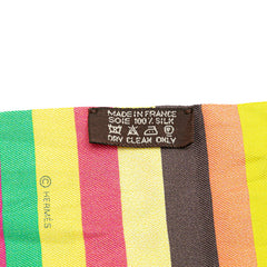 エルメス ツイリー LES BAIGNEUSES 水着 水遊びをする人 スカーフ マルチカラー シルク レディース HERMES 【中古】