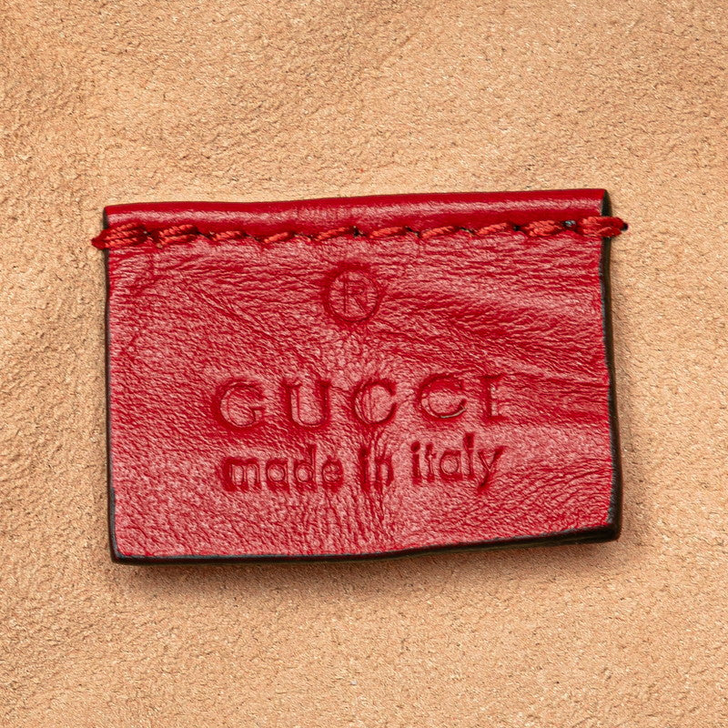 グッチ GGマーモント ミニリュック バックパック 598594 レッド ゴールド レザー レディース GUCCI 【中古】