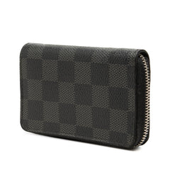 ルイ ヴィトン ダミエ グラフィット ジッピーコインパース コインケース 小銭入れ N63076 ブラック PVC レザー メンズ LOUIS VUITTON 中古
