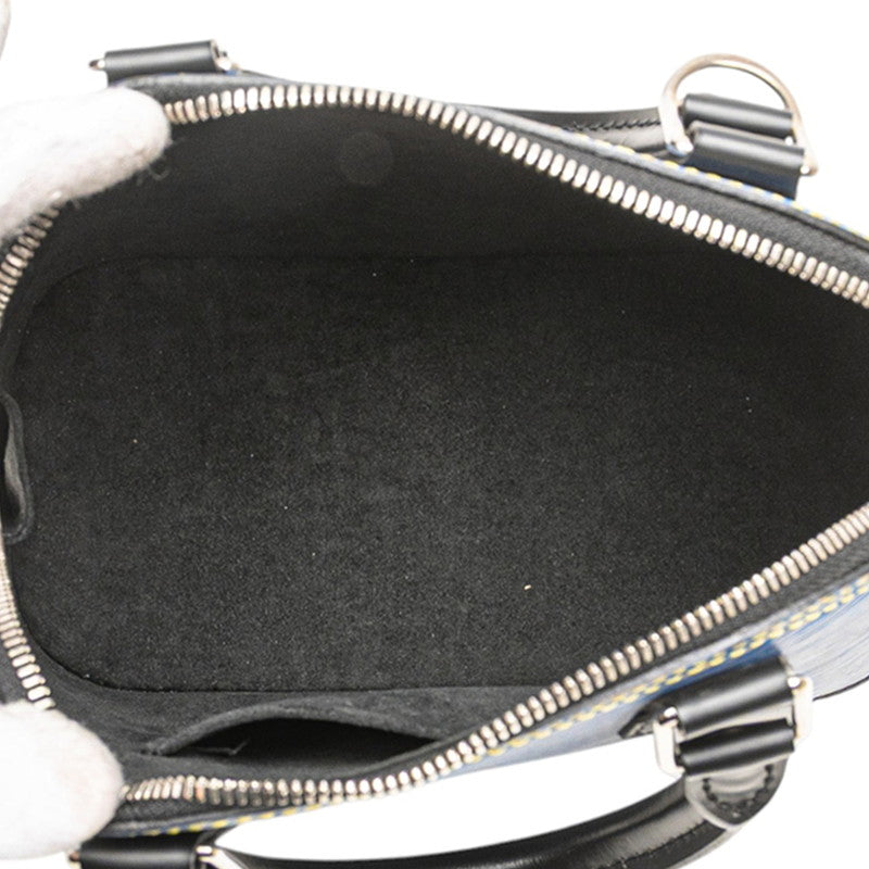 ルイ ヴィトン エピ デニム アルマBB ハンドバッグ ショルダーバッグ 2WAY M41437 ブルー ブラック レザー レディース LOUIS VUITTON 【中古】
