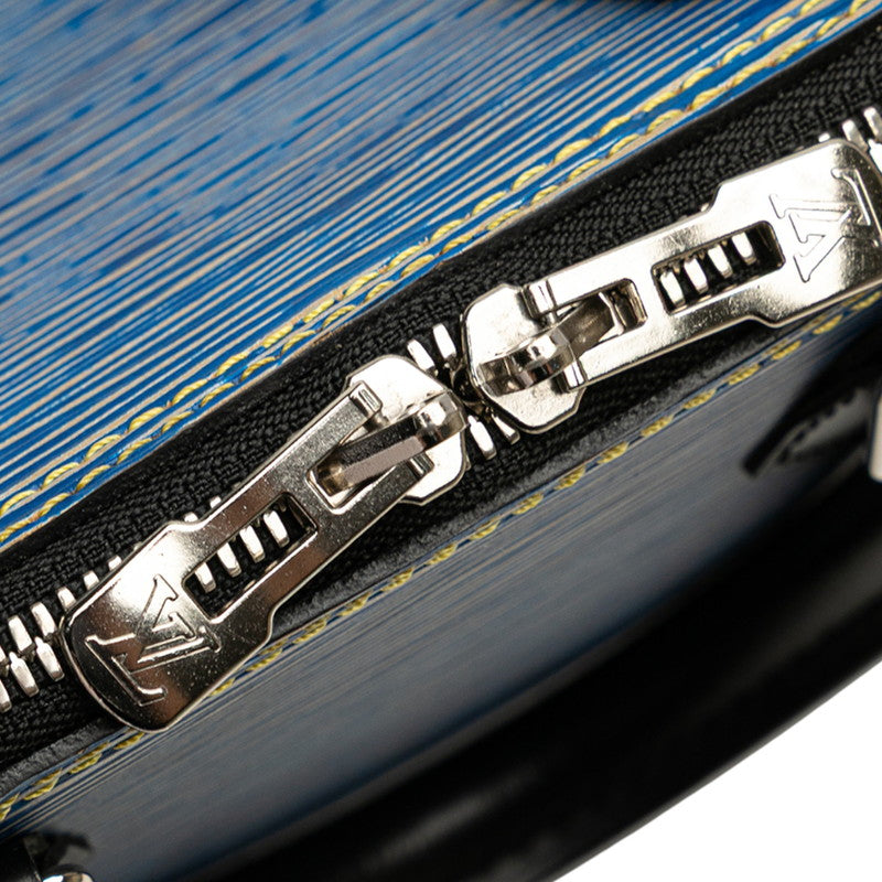 ルイ ヴィトン エピ デニム アルマBB ハンドバッグ ショルダーバッグ 2WAY M41437 ブルー ブラック レザー レディース LOUIS VUITTON 【中古】