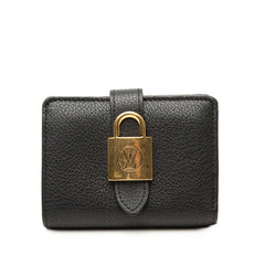 ルイ ヴィトン ポルトフォイユ ロウキー コンパクト 二つ折り財布 M12408 ブラック カーフ レディース LOUIS VUITTON 【中古】