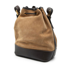 ロエベ アナグラム 斜めかけ ショルダーバッグ ベージュ ブラウン スウェード レザー レディース LOEWE 【中古】
