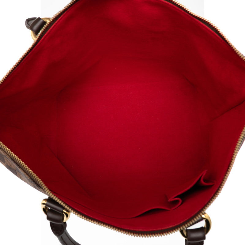 ルイ ヴィトン ダミエ サレヤMM トートバッグ N51182 ブラウン PVC レザー レディース LOUIS VUITTON 【中古】