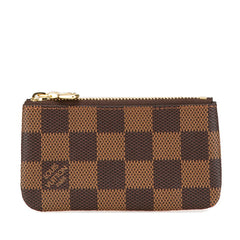 ルイ ヴィトン ダミエ ポシェット クレ コインケース 小銭入れ N62658 ブラウン PVC レザー レディース LOUIS VUITTON 【中古】