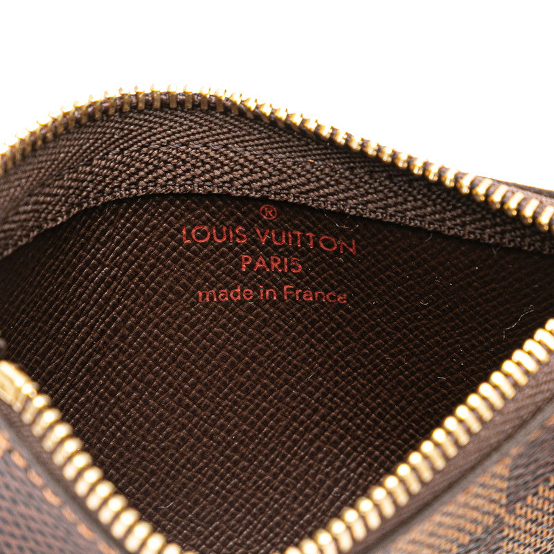 ルイ ヴィトン ダミエ ポシェット クレ コインケース 小銭入れ N62658 ブラウン PVC レザー レディース LOUIS VUITTON 【中古】
