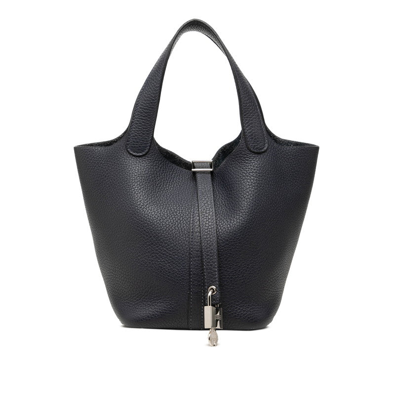 エルメス ピコタンロックPM ハンドバッグ D刻印 2019年 ネイビー系 トリヨンクレマンス レディース HERMES 中古