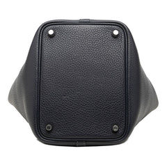 エルメス ピコタンロックPM ハンドバッグ D刻印 2019年 ネイビー系 トリヨンクレマンス レディース HERMES 中古