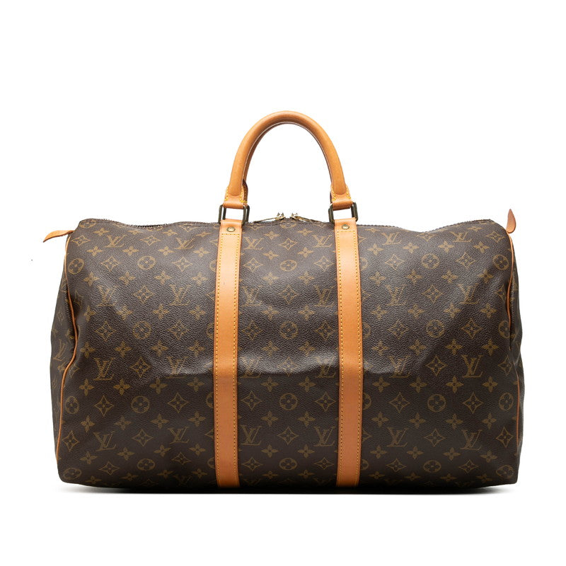 ルイ ヴィトン モノグラム キーポル50 ボストンバッグ トラベルバッグ M41426 ブラウン PVC レザー レディース LOUIS VUITTON 【中古】