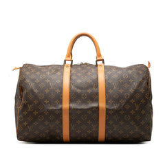 ルイ ヴィトン モノグラム キーポル50 ボストンバッグ トラベルバッグ M41426 ブラウン PVC レザー レディース LOUIS VUITTON 【中古】