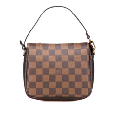 ルイ ヴィトン ダミエ トゥルース メイクアップ ポーチ ミニハンドバッグ N51982 ブラウン PVC レザー レディース LOUIS VUITTON 【中古】