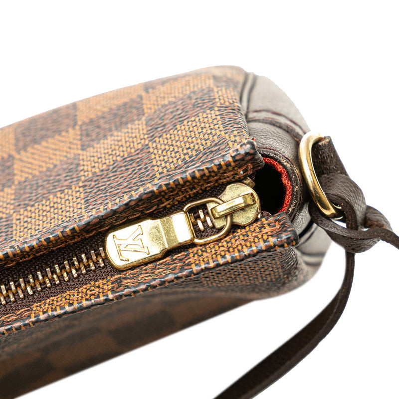 ルイ ヴィトン ダミエ トゥルース メイクアップ ポーチ ミニハンドバッグ N51982 ブラウン PVC レザー レディース LOUIS VUITTON 【中古】