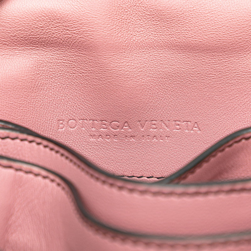 ボッテガヴェネタ イントレチャート チェーン ワンショルダーバッグ ピンク レザー レディース BOTTEGAVENETA 【中古】