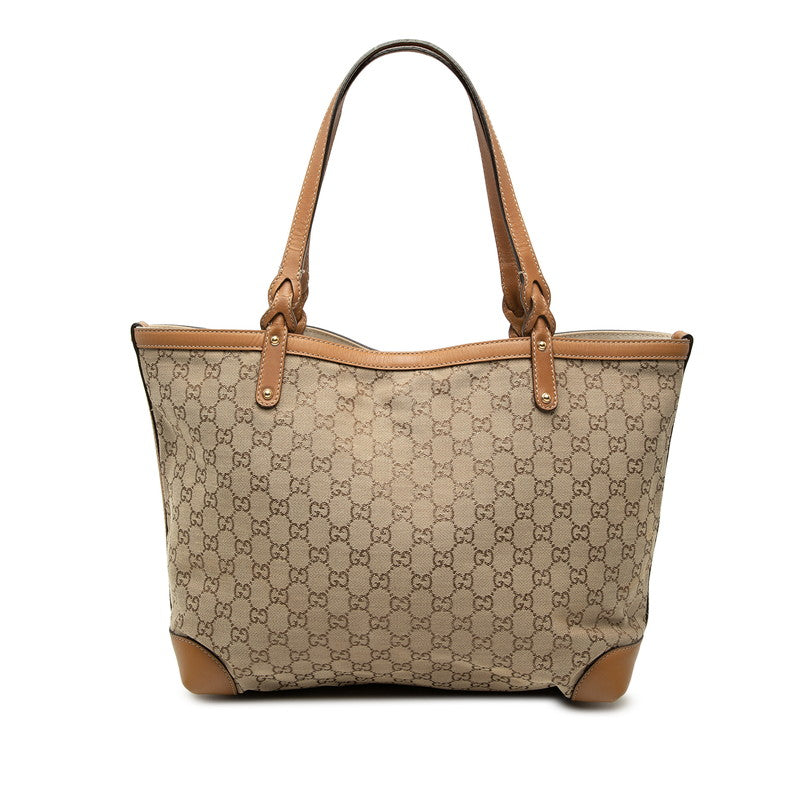 グッチ GGキャンバス トートバッグ ショルダーバッグ 247209 ベージュ ブラウン キャンバス レザー レディース GUCCI 【中古】