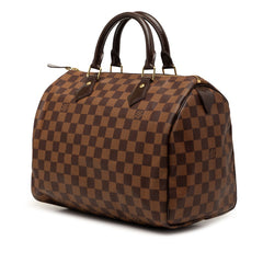 ルイ ヴィトン ダミエ スピーディ30 ハンドバッグ ミニボストンバッグ N41364 ブラウン PVC レザー レディース LOUIS VUITTON 【中古】