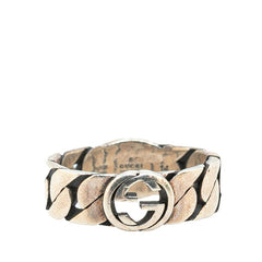グッチ インターロッキングG リング 指輪 #14 SV925 シルバー レディース GUCCI 【中古】