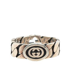 グッチ インターロッキングG リング 指輪 #14 SV925 シルバー レディース GUCCI 【中古】