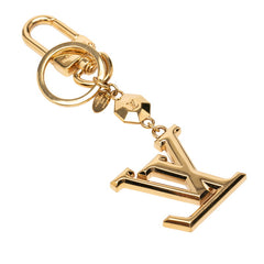 ルイ ヴィトン ポルトクレ LVファセット キーホルダー キーリング チャーム M65216 ゴールド メッキ レディース LOUIS VUITTON 中古